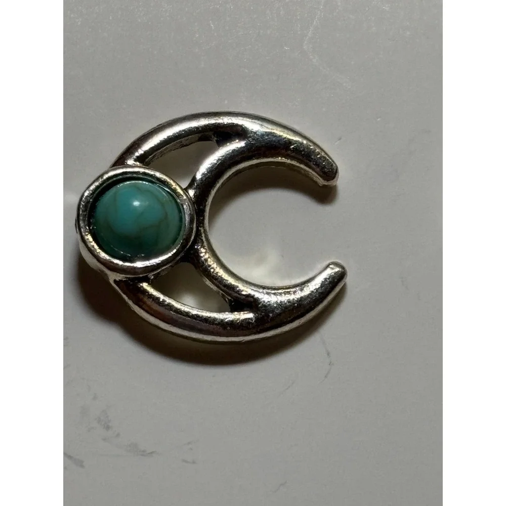 #19. Silver-tone Crescent Stud Earrings